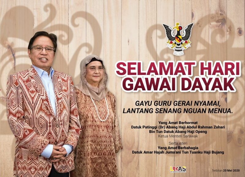 Abang Johari: Selamat Ngintu Hari Gawai Dayak, Terima Kasih Ketegal ...