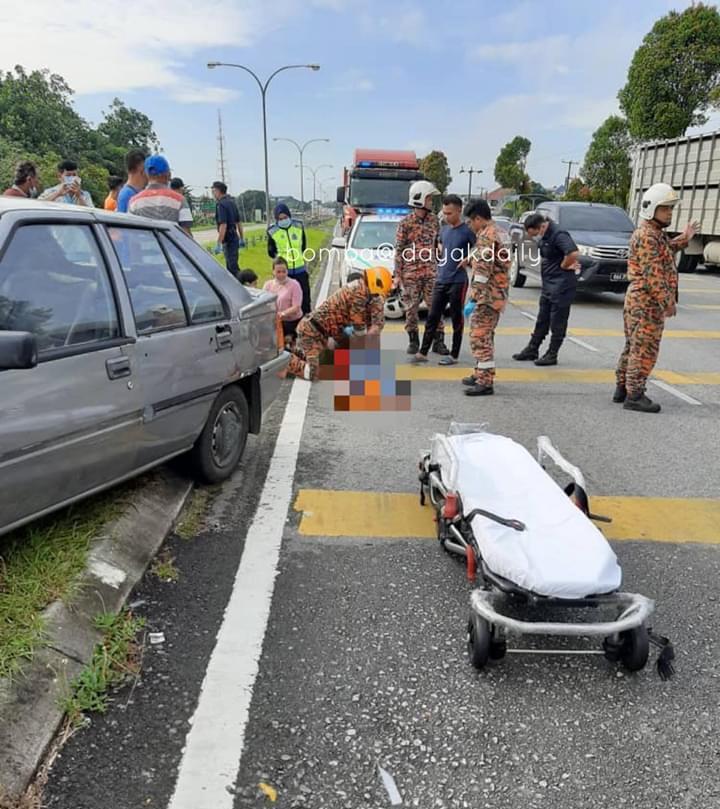 Driver Believed Killed By Heart Attack After Crash Along Kuching-Serian ...